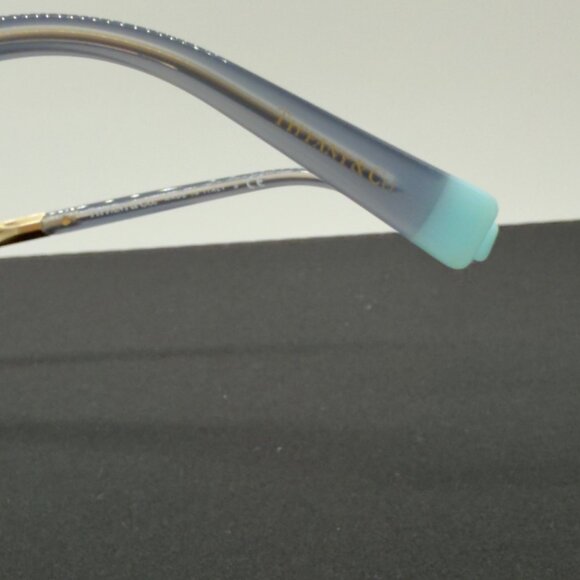 Tiffany & Co. Eyeglasses TF 2214-B 8298 Grey Blue Crystal Gold Frames Only READ - Picture 6 of 13